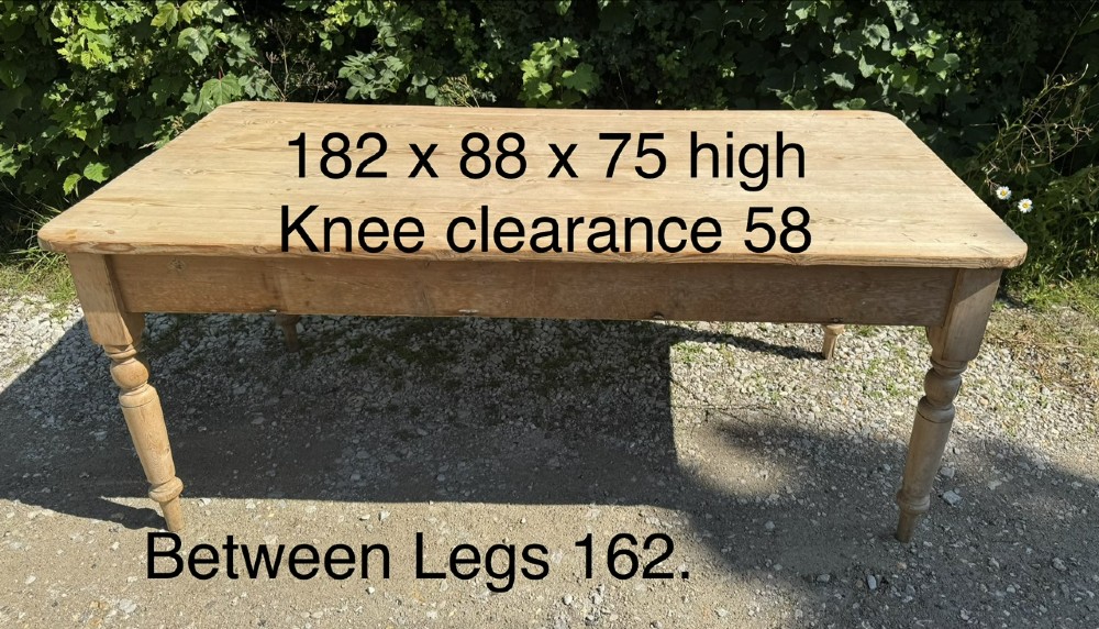 Antique 8 Seater Pine Farmhouse Dining Table View IX