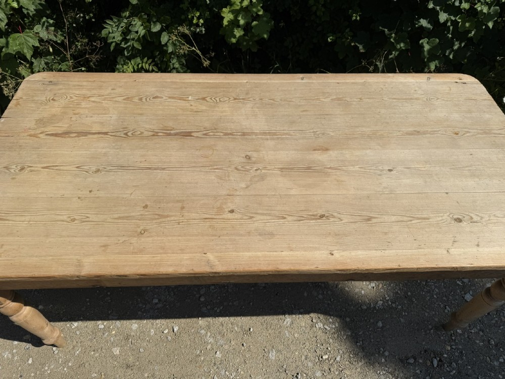 Antique 8 Seater Pine Farmhouse Dining Table View XI