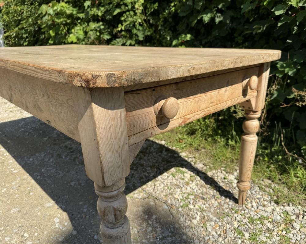 Antique 8 Seater Pine Farmhouse Dining Table View XIII