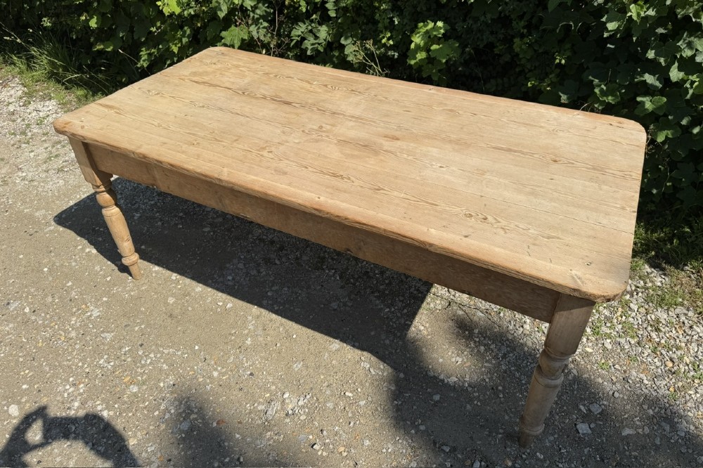 Antique 8 Seater Pine Farmhouse Dining Table View XIV
