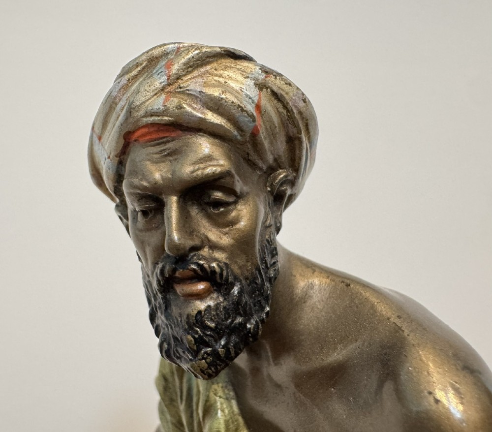 ‘Arab Trader’ Bronze Sculpture by Franz Bergman View XII