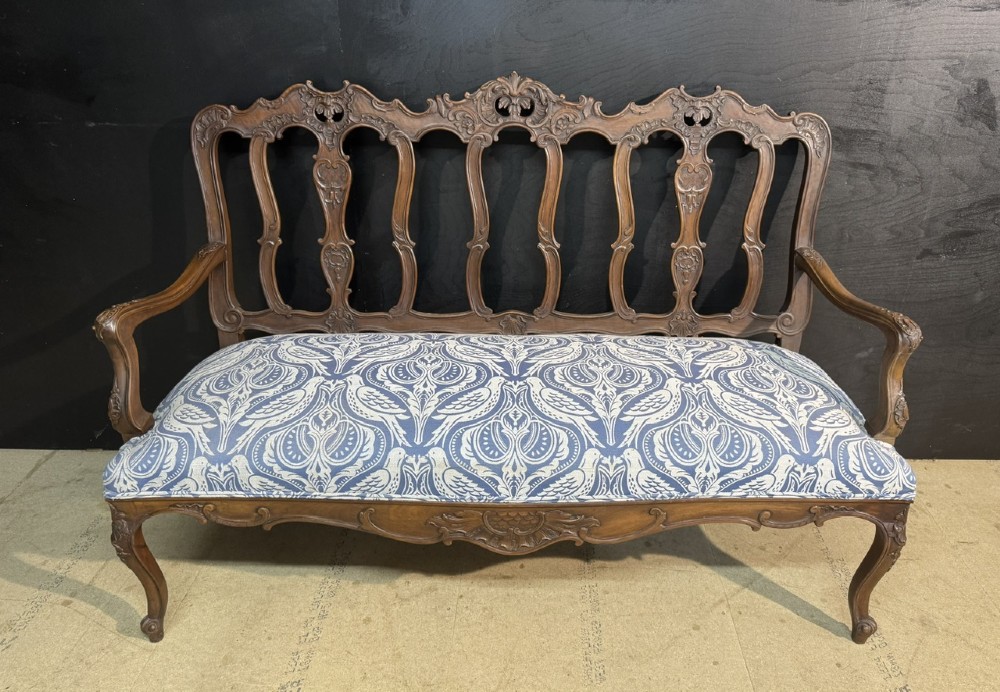 Lovely Walnut 3 Seater Couch