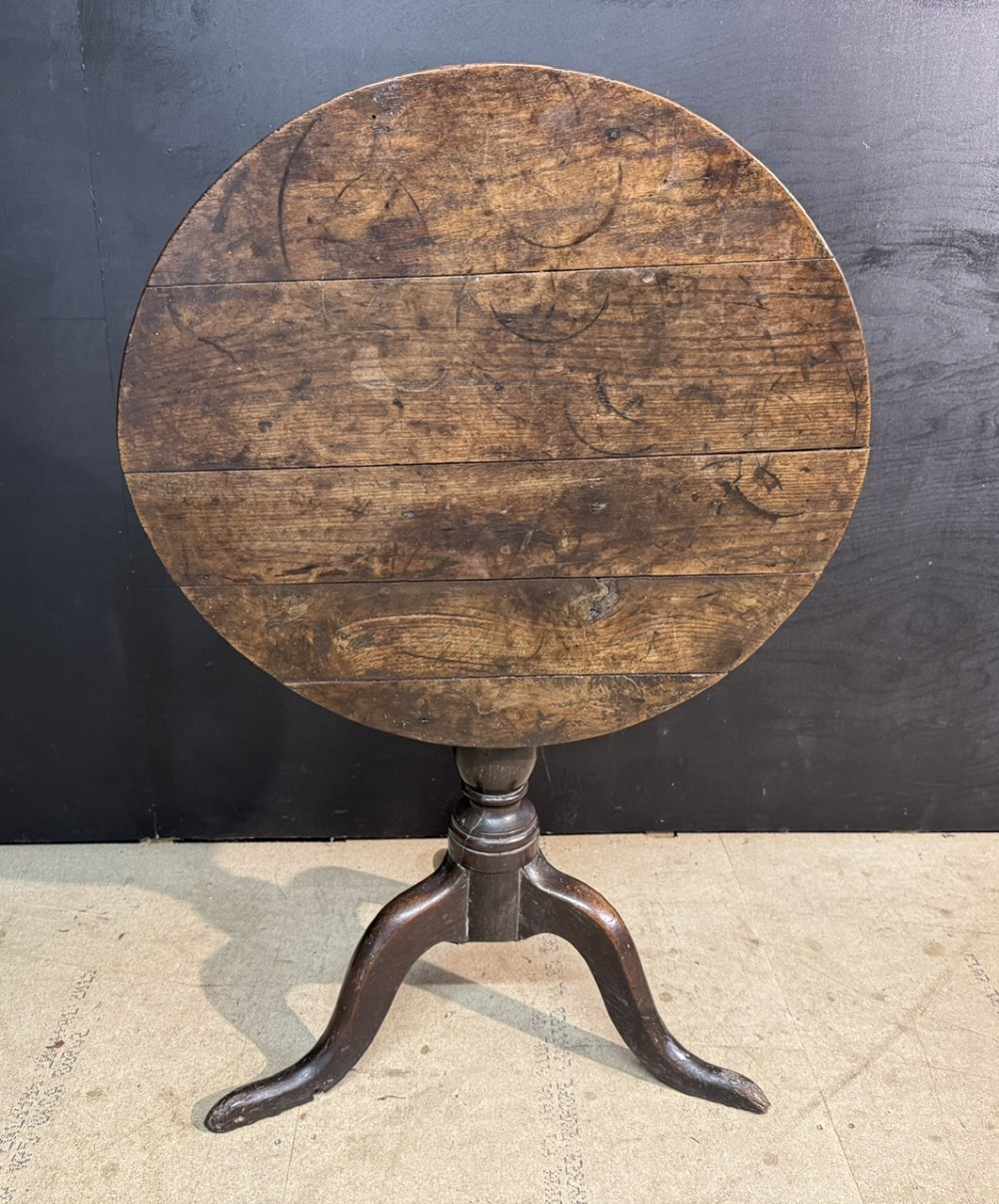 Georgian Oak Tilt Top Table View V