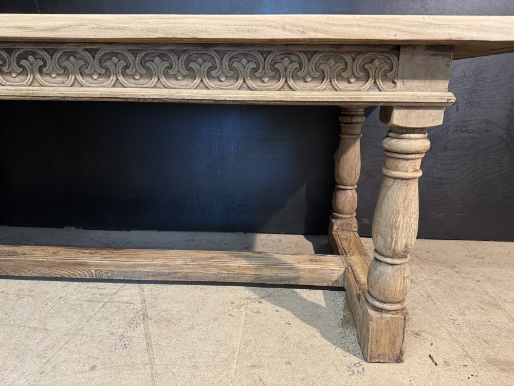 Bleached Oak Farmhouse Dining Table View VI