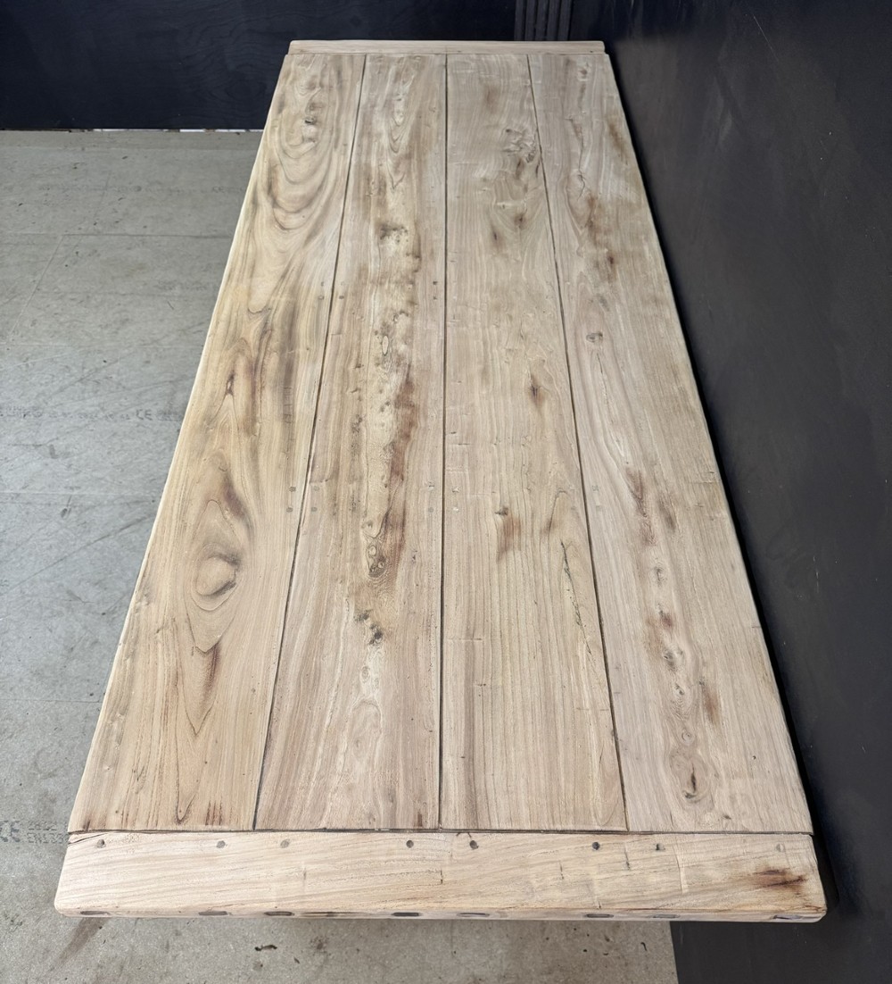 Bleached Oak Farmhouse Dining Table View VIII