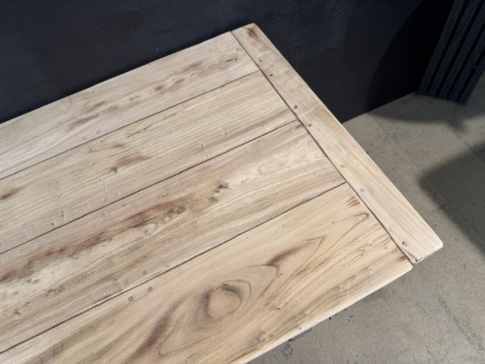 Bleached Oak Farmhouse Dining Table View IX