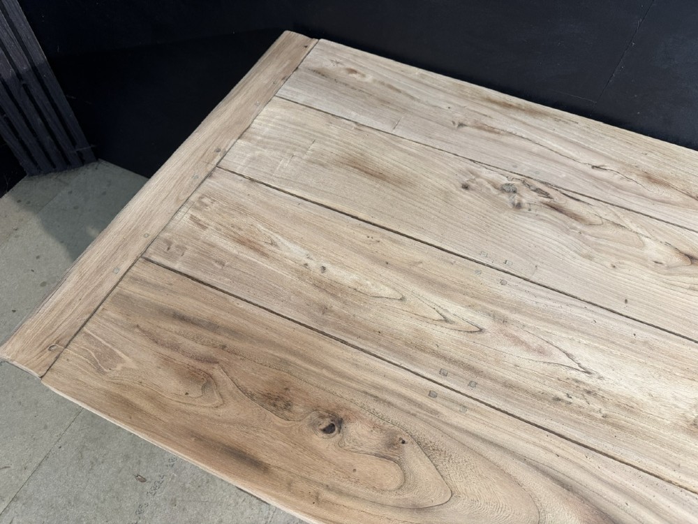 Bleached Oak Farmhouse Dining Table View X