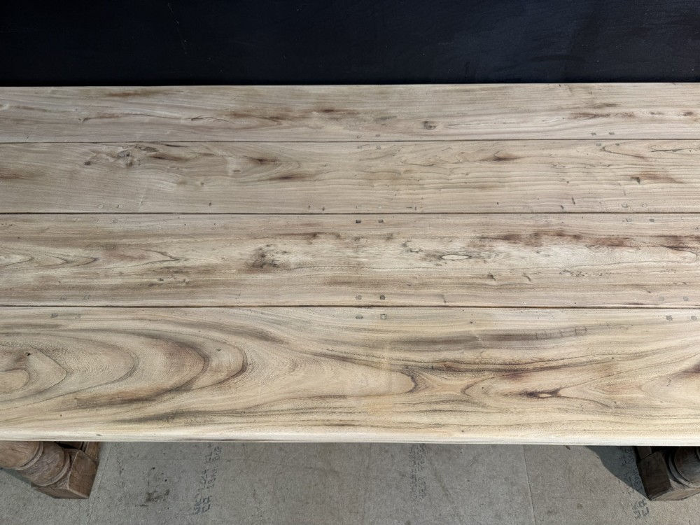 Bleached Oak Farmhouse Dining Table View XI
