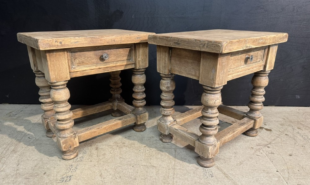 Quality Pair Oak Lamp Tables View VIII
