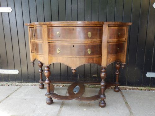 Side Table, Dutch, Mahogany and Burr Walnut.