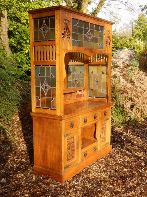 Sideboard, Art Nouveau, Solid Oak
