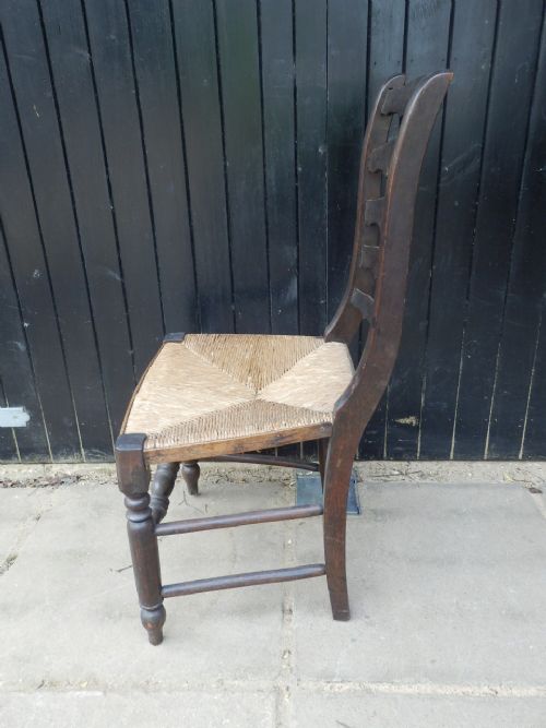 DINING CHAIR LADDER BACK RUSH SEAT - ADDITIONAL PHOTO 3