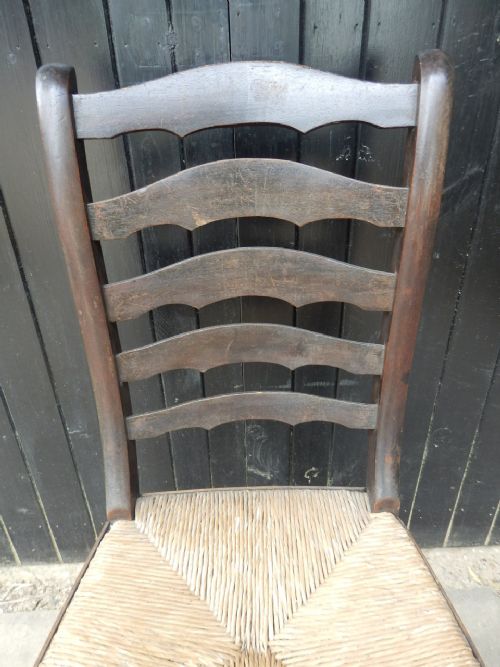 DINING CHAIR LADDER BACK RUSH SEAT - ADDITIONAL PHOTO 6
