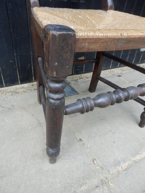 DINING CHAIR LADDER BACK RUSH SEAT - ADDITIONAL PHOTO 7