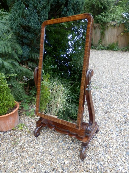 Victorian Free Standing Cheval Mirror.