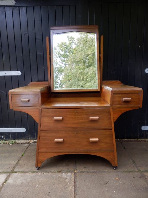 Art Deco Dressing Table, Walnut, Fabulous Quality.