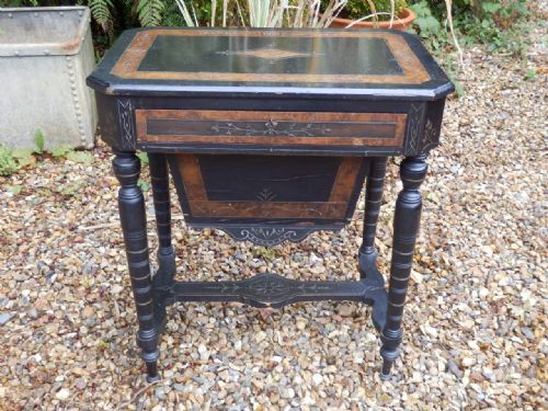 Sewing , Work Table, Victorian, Aesthetic Movement.