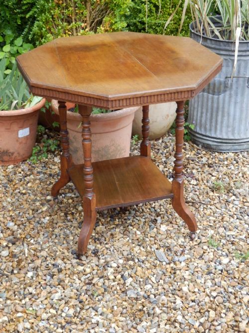 EDWARDIAN HEXAGONAL OCCASIONAL TABLE - ADDITIONAL PHOTO 3