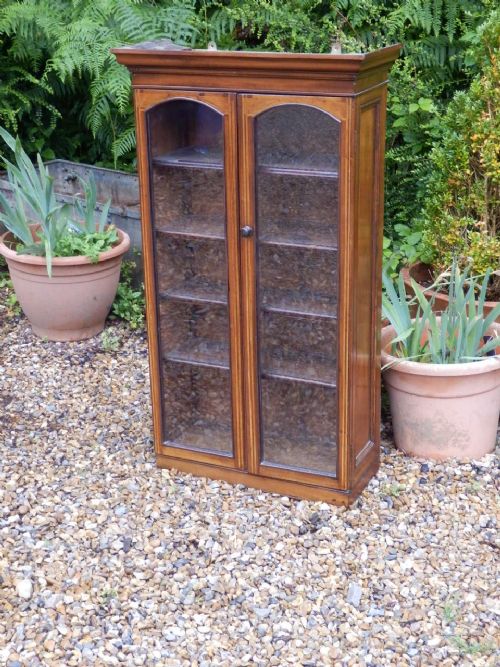 Glazed Display Cabinet, Edwardian. Very Original