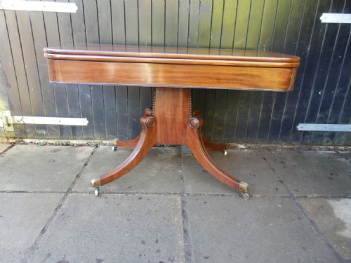 FOLD OVER MAHOGANY SIDE TABLE IRISH REGENCY BEAUTIFUL CONDITION - ADDITIONAL PHOTO 1