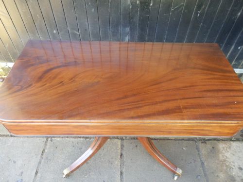 FOLD OVER MAHOGANY SIDE TABLE IRISH REGENCY BEAUTIFUL CONDITION - ADDITIONAL PHOTO 3