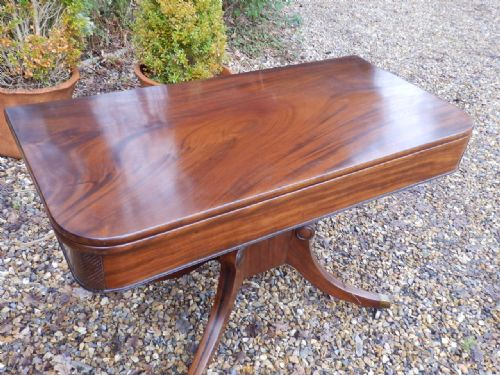 FOLD OVER MAHOGANY SIDE TABLE IRISH REGENCY BEAUTIFUL CONDITION - ADDITIONAL PHOTO 4