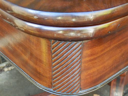 FOLD OVER MAHOGANY SIDE TABLE IRISH REGENCY BEAUTIFUL CONDITION - ADDITIONAL PHOTO 5
