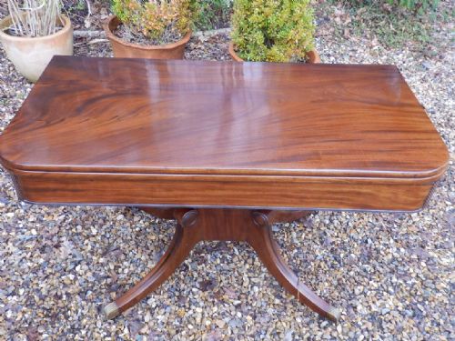 FOLD OVER MAHOGANY SIDE TABLE IRISH REGENCY BEAUTIFUL CONDITION - ADDITIONAL PHOTO 7