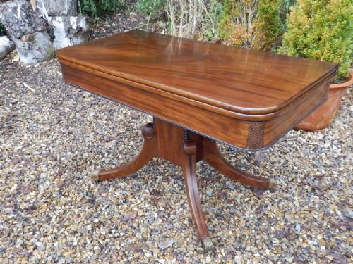 FOLD OVER MAHOGANY SIDE TABLE IRISH REGENCY BEAUTIFUL CONDITION - ADDITIONAL PHOTO 8