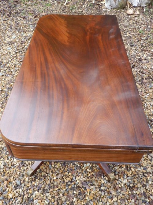 FOLD OVER MAHOGANY SIDE TABLE IRISH REGENCY BEAUTIFUL CONDITION - ADDITIONAL PHOTO 9