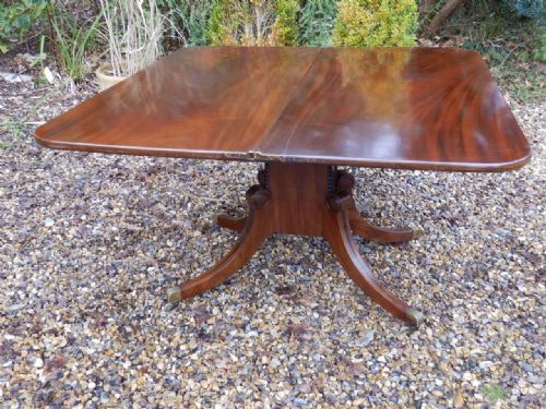 FOLD OVER MAHOGANY SIDE TABLE IRISH REGENCY BEAUTIFUL CONDITION - ADDITIONAL PHOTO 11