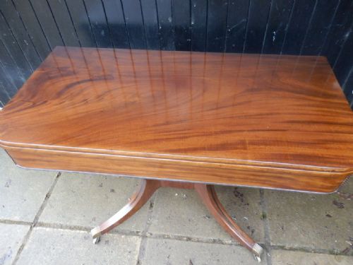 FOLD OVER MAHOGANY SIDE TABLE IRISH REGENCY BEAUTIFUL CONDITION - ADDITIONAL PHOTO 15