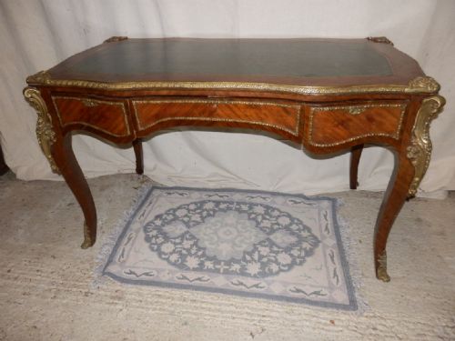 French Desk. Ormalu Mounts and Leather Top. Empire Revival