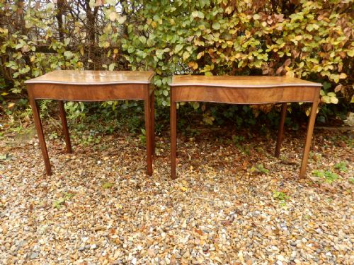 Two Georgian Side Table, Mahogany.