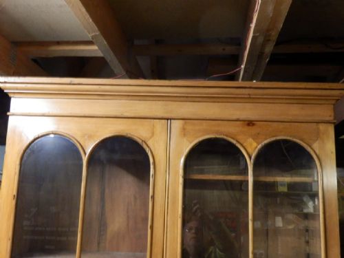 fig 1. Bookcase over a cupboard. Victorian.