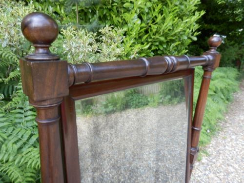 CHEVAL MIRROR FREE STANDING WALNUT FRAMED - ADDITIONAL PHOTO 3