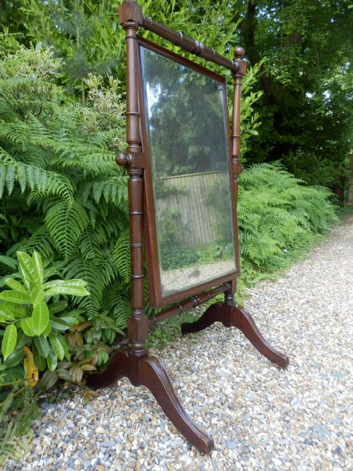 CHEVAL MIRROR FREE STANDING WALNUT FRAMED - ADDITIONAL PHOTO 4