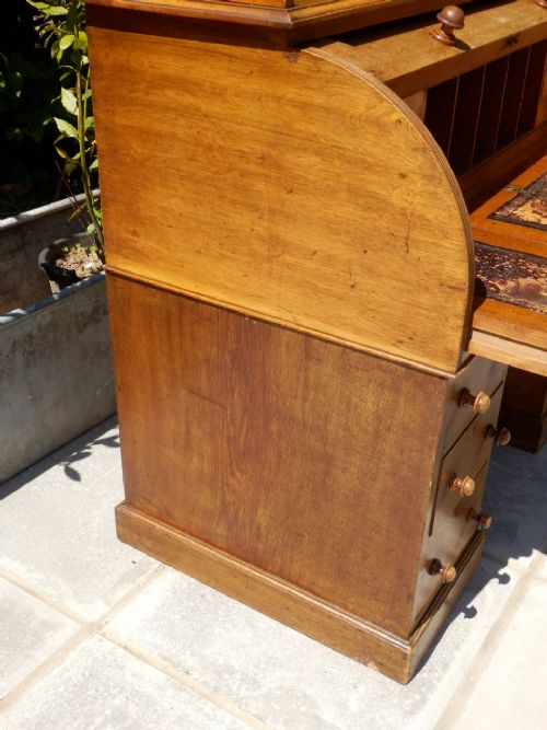 OAK CYLINDER DESK - ADDITIONAL PHOTO 6