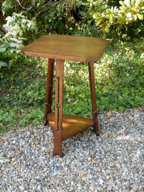Arts and Crafts 'Cricket Table' Solid Oak.