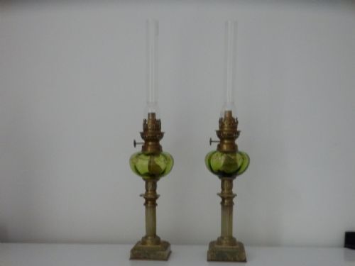 A Pair of Victorian Oil Lamps in Beautiful Condition.
