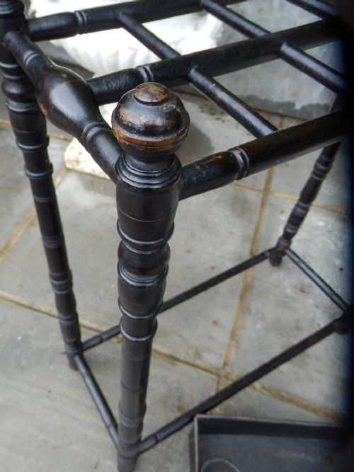 VICTORIAN EBONISED STICK STAND - ADDITIONAL PHOTO 1