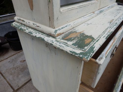 fig 1. Pine dresser in two sections finished in distressed paint
