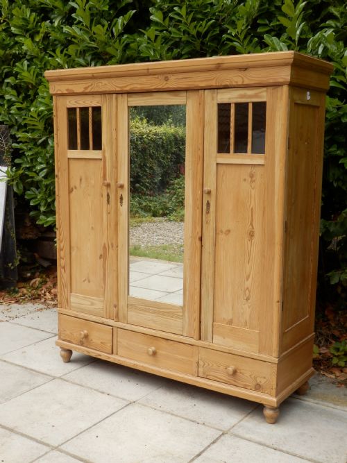 Continental 'Flat Pack' Pine Wardrobe.