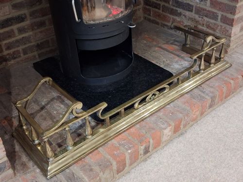 BRASS FIRE SIDE FENDER ART NOUVEAU - ADDITIONAL PHOTO 5