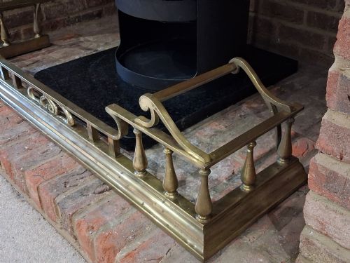 BRASS FIRE SIDE FENDER ART NOUVEAU - ADDITIONAL PHOTO 6