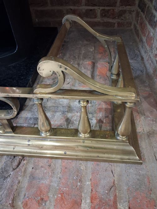 BRASS FIRE SIDE FENDER ART NOUVEAU - ADDITIONAL PHOTO 7