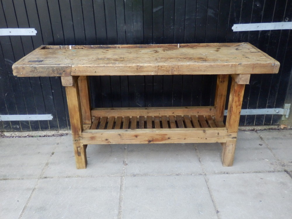 Carpenter's bench, Victorian, extremely solid.