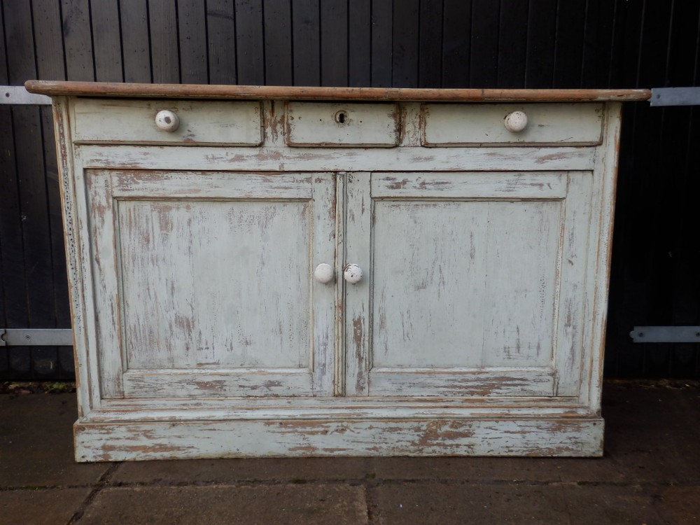 Pine painted dresser base.