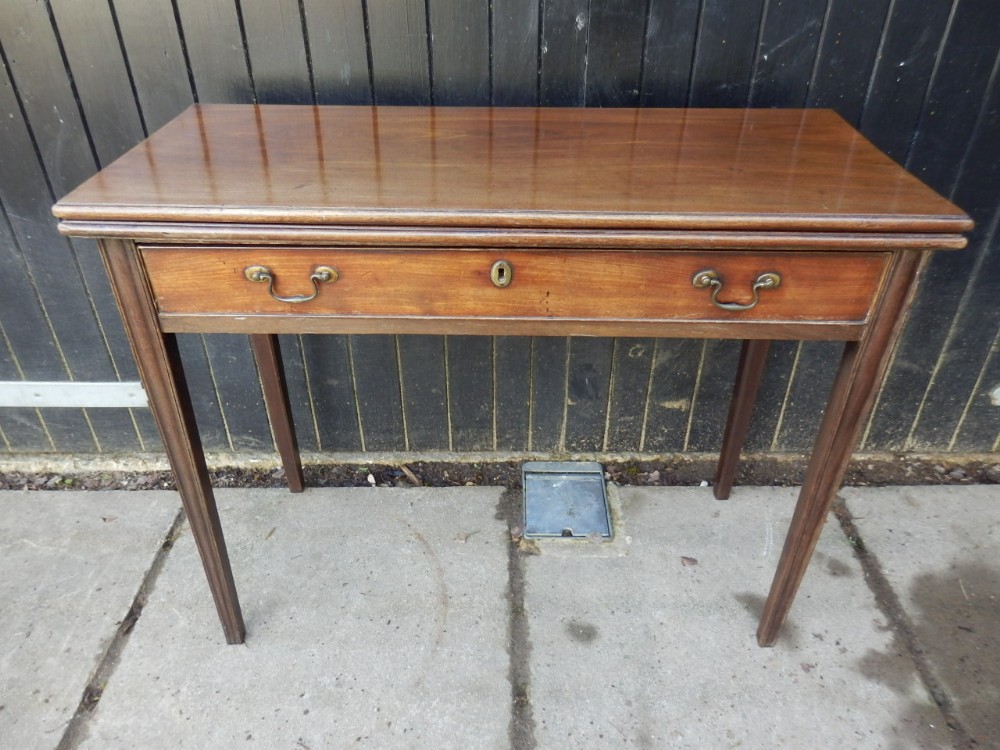 Card table, foldover, mahogany, Georgian, beautiful condition.