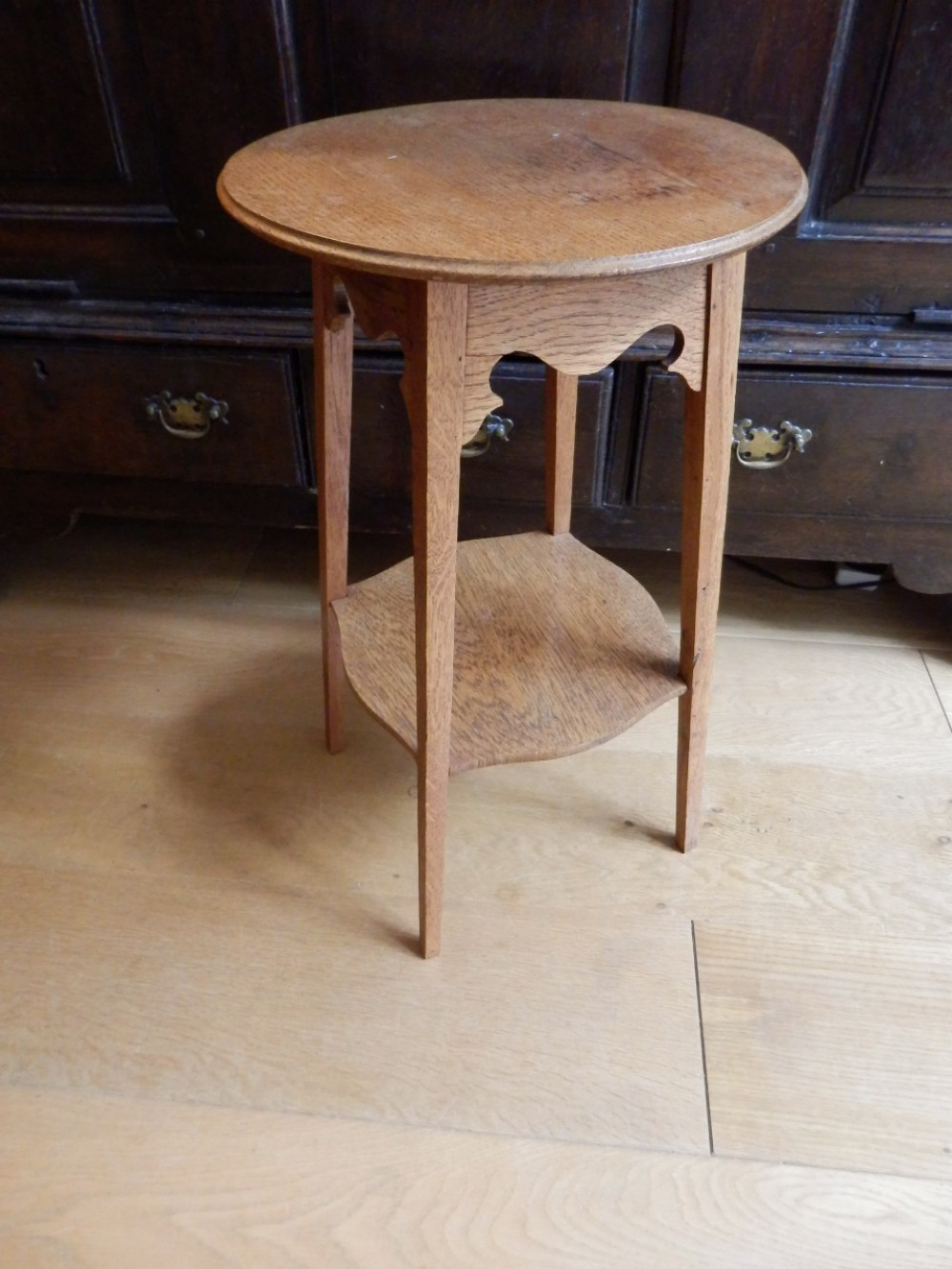 Arts and Crafts occasional table, oak.